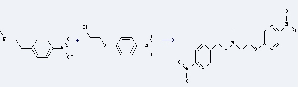 1-(2-Chloroethoxy)-4-nitrobenzene is used to produce 1-(4-nitrophenoxy)-2-[N-methyl-N-(4-nitrophenethyl)-amino]ethane by reaction with (2-chloro-ethyl)-(4-nitro-phenyl)-ether.